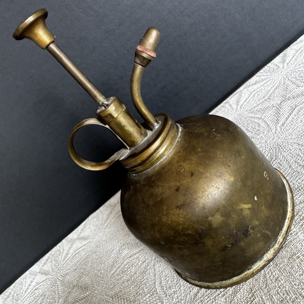 Vintage Brass Plant Mister Sprayer Hand Pump Garden Decor